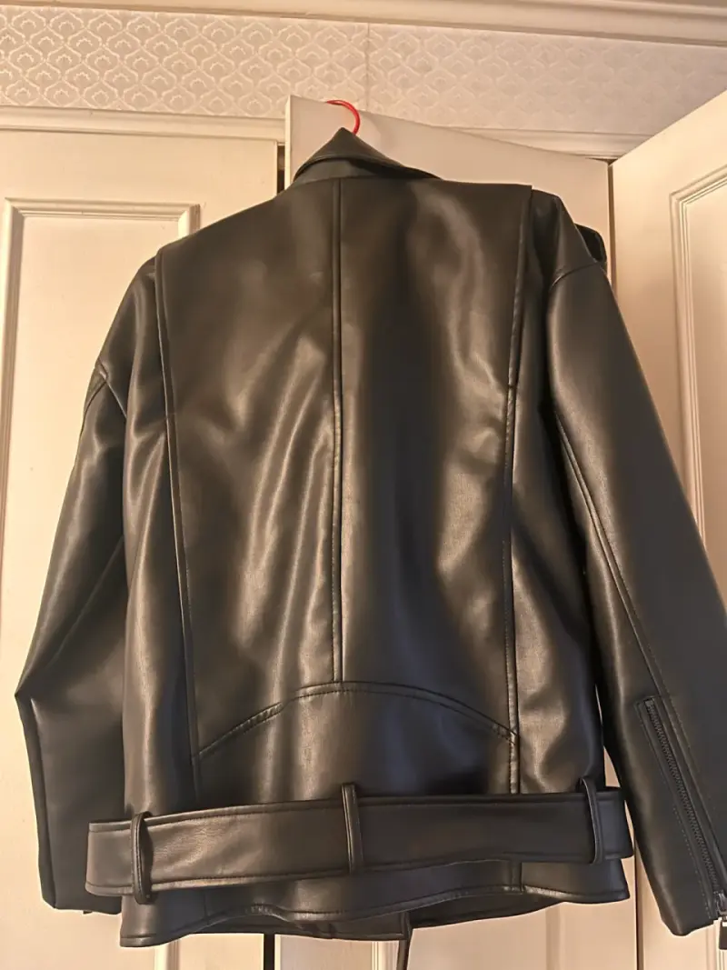 Chaqueta de cuero sintético negra para mujer Sybilla - 2