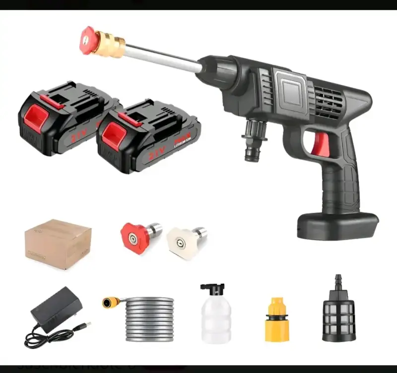Hidrolavadora portátil a batería con accesorios - 4