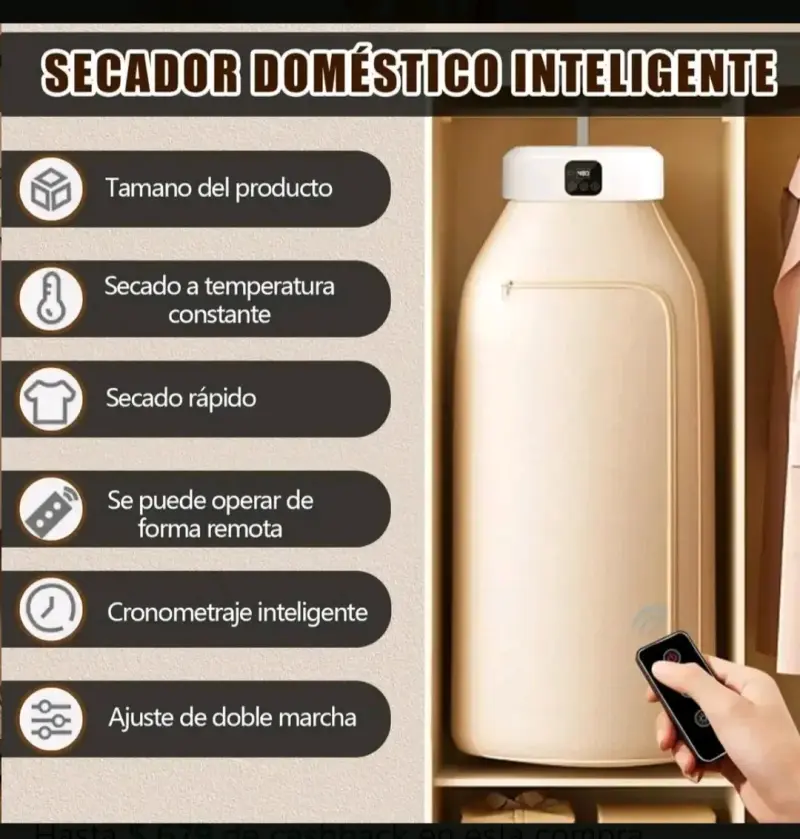 Secador de Ropa Inteligente con Control Remoto - 2