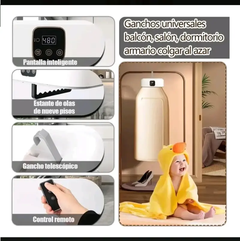 Secador de Ropa Inteligente con Control Remoto - 4
