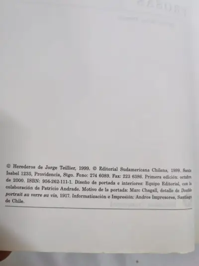 Libro 'Prosas' de Jorge Teillier primera edición - miniatura 2