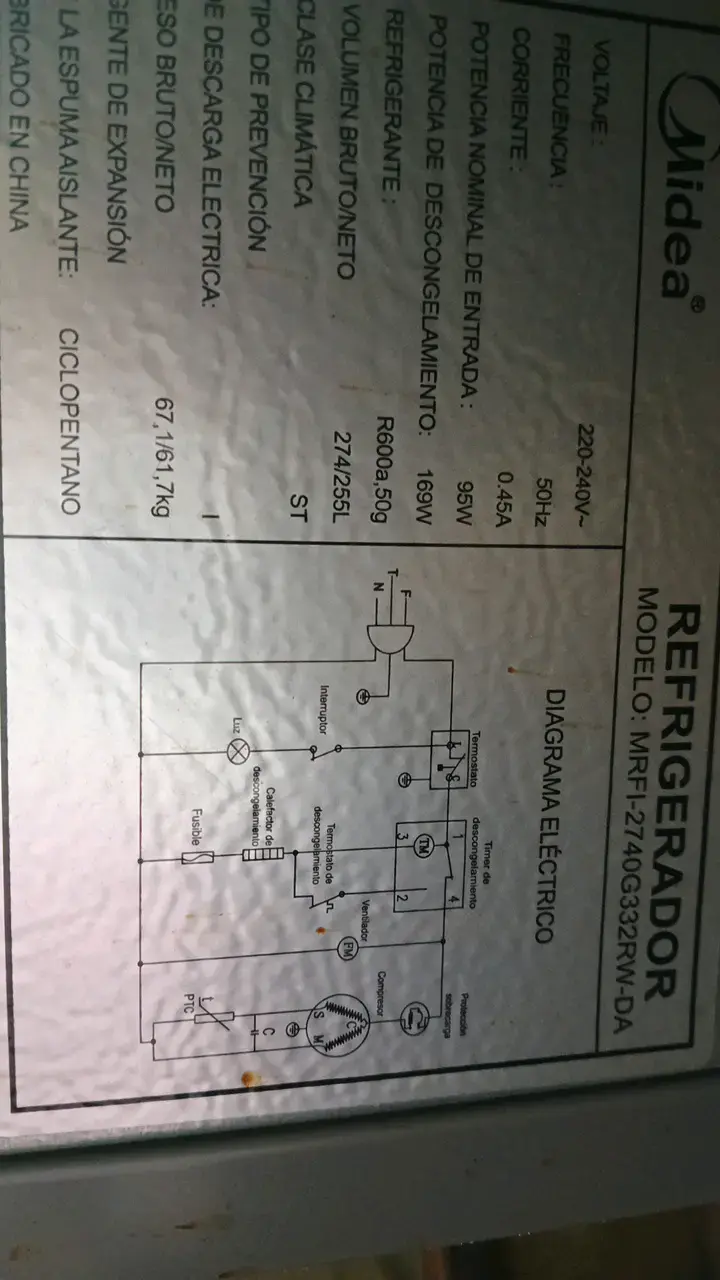 Refrigerador Midea con dispensador de agua - 5