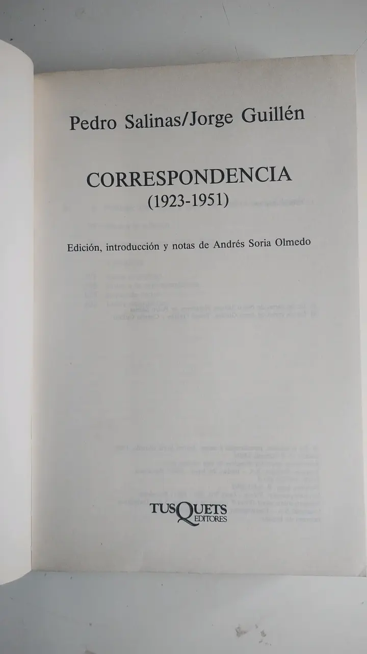 Libro Correspondencia Pedro Salinas y Jorge Guillén - 2