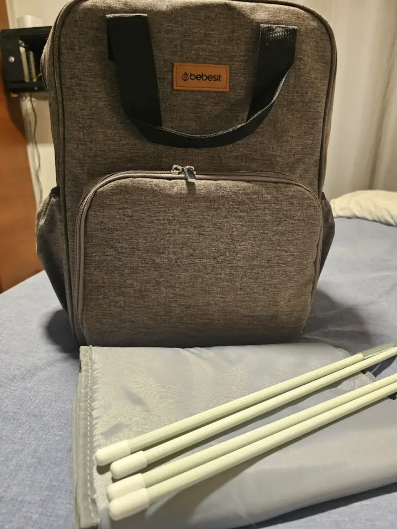 Bolso pañalero mudador gris Bebesit - 2