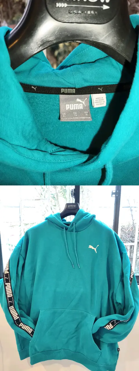 Polerón con capucha Puma turquesa unisex - 3