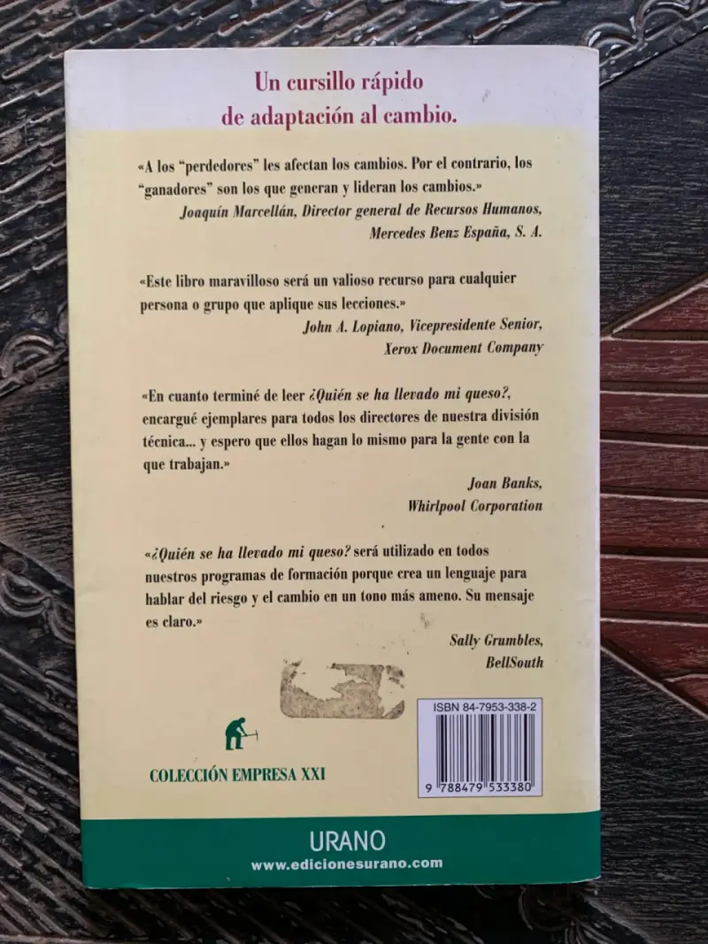 Libro '¿Quién se ha llevado mi queso?' de Spencer Johnson - 2