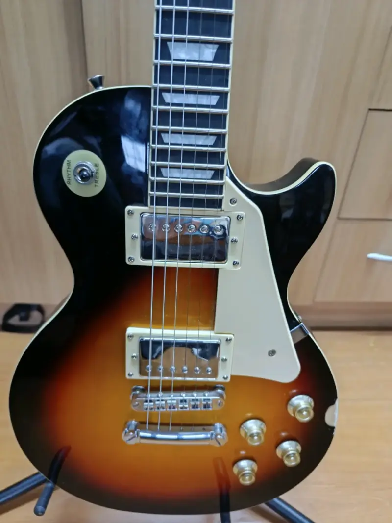 Guitarra Freeman estilo Les Paul sunburst - 3