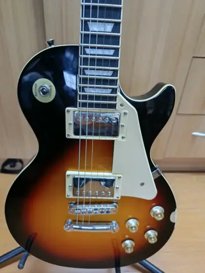 Guitarra Freeman estilo Les Paul sunburst - miniatura 3
