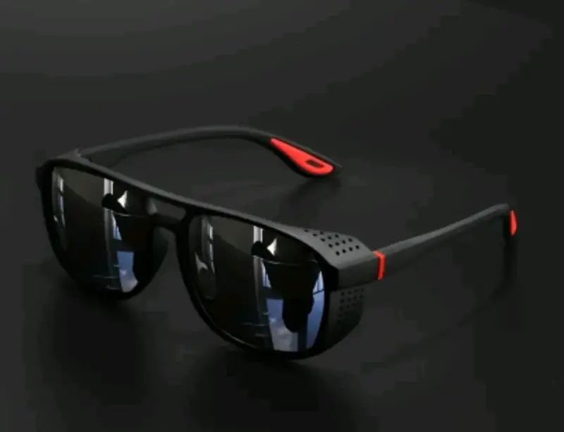 Gafa de Sol Deportiva  Negra con Detalles Rojos - 2