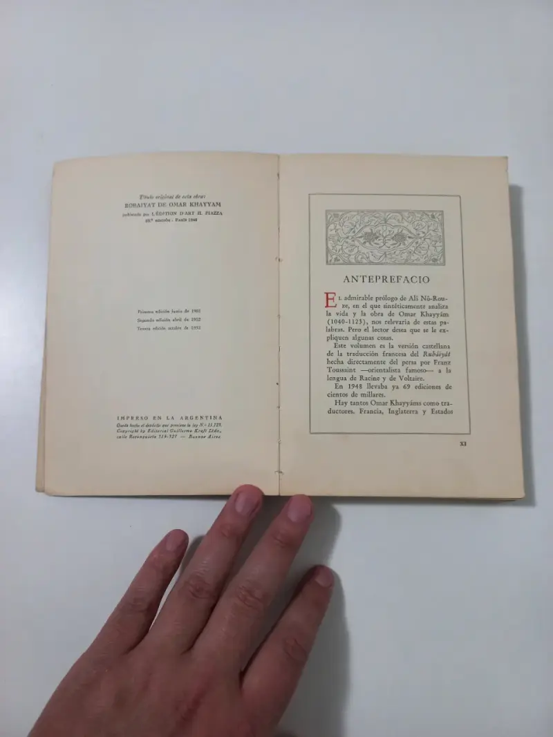 Libro Rubáiyát de Omar Khayyam 3ra Edición - 2