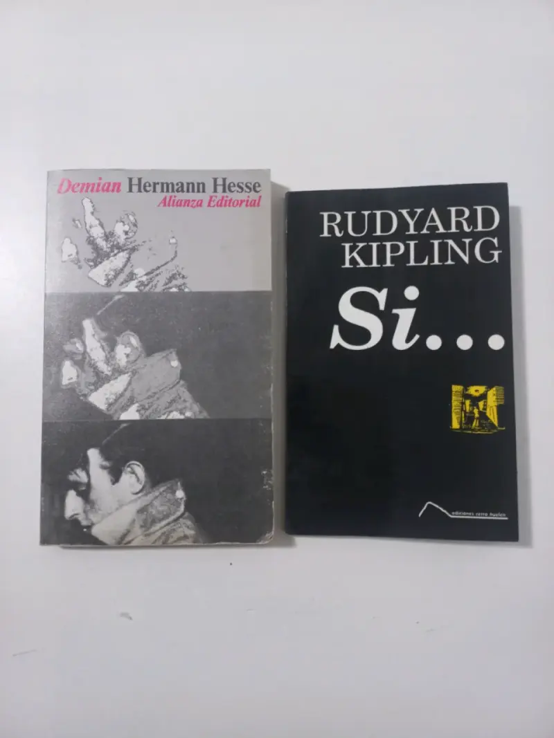 Libros Demian de Hermann Hesse y Si de Rudyard Kipling