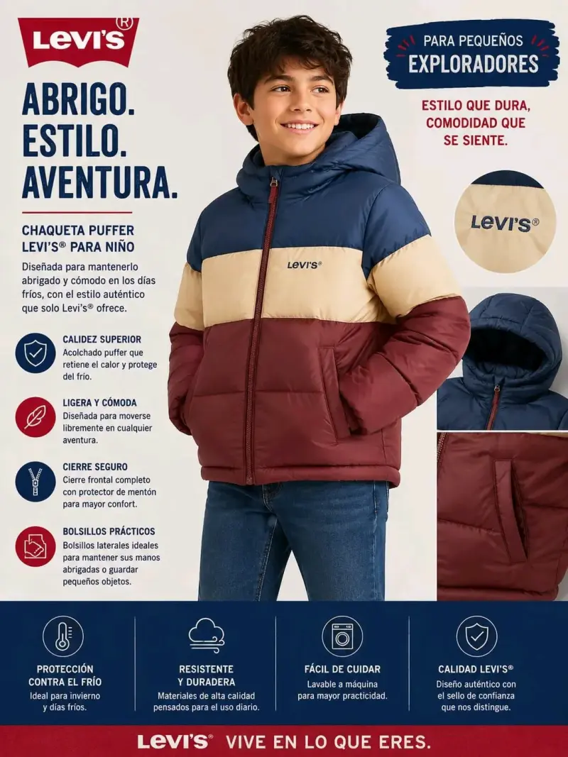 Chaqueta Puffer Levi's para Niño Multicolor - 2