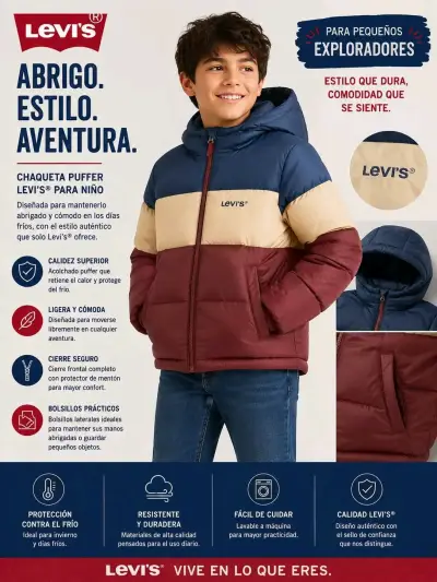 Chaqueta Puffer Levi's para Niño Multicolor - miniatura 2