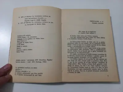 Libro Décimas de Violeta Parra 2da edición 1972 - miniatura 3