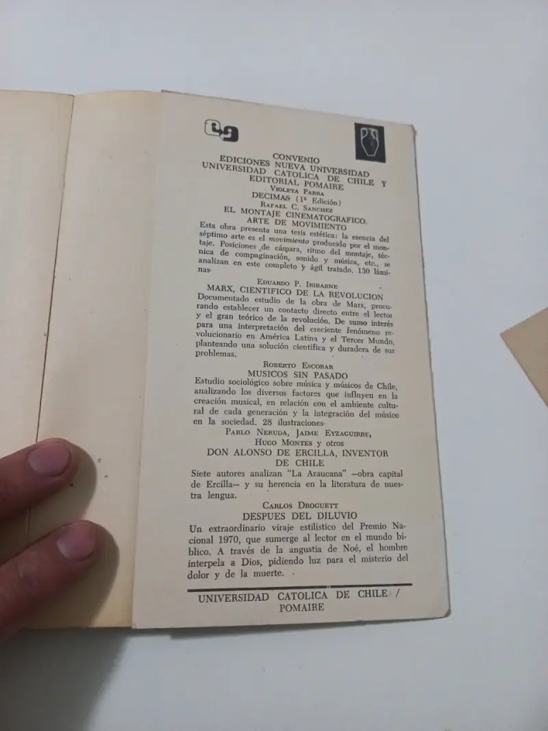 Libro Décimas de Violeta Parra 2da edición 1972 - 4