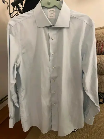 Camisa Brooks Brothers Milano Fit celeste - miniatura 1