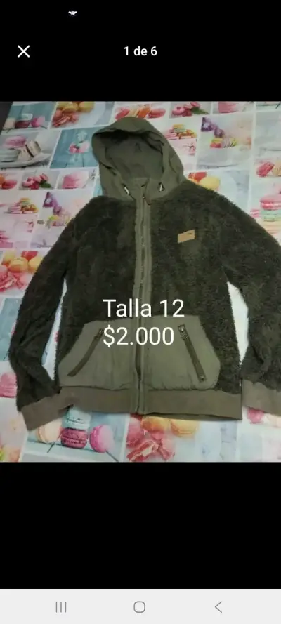 Polerón con capucha para niño talla 12 - miniatura 3