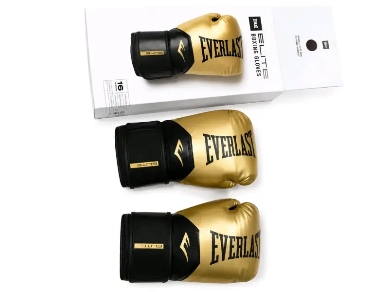 Guantes de Boxeo Everlast Elite Dorados - 1