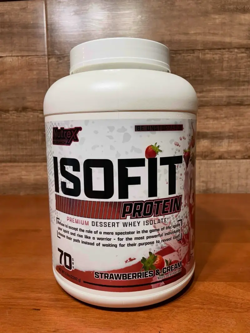 Proteína Nutrex IsoFit Sabor Fresas y Crema 5 lbs