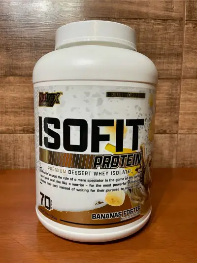 Proteína Nutrex IsoFit Sabor Bananas Foster 5lbs - miniatura 1
