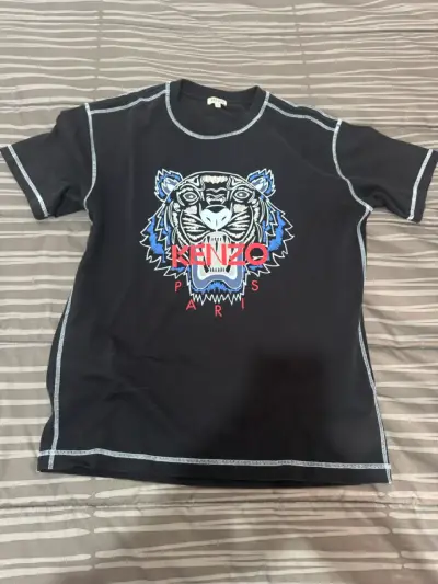 Polera negra Kenzo con diseño de tigre - miniatura 2