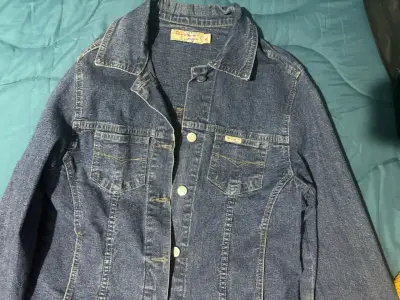 Chaqueta de mezclilla azul para mujer talla L - miniatura 1
