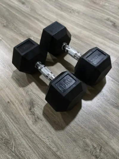 Mancuernas pesas de goma 15 kg HWM - miniatura 3