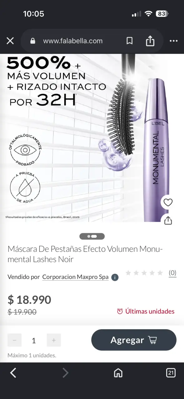 Máscara de Pestañas L'Bel Monumental Lashes - 4