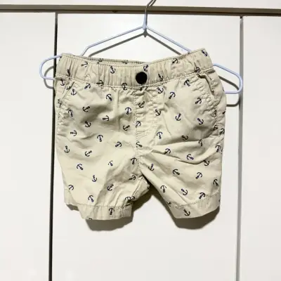 Shorts beige con anclas para bebé 9M - miniatura 1