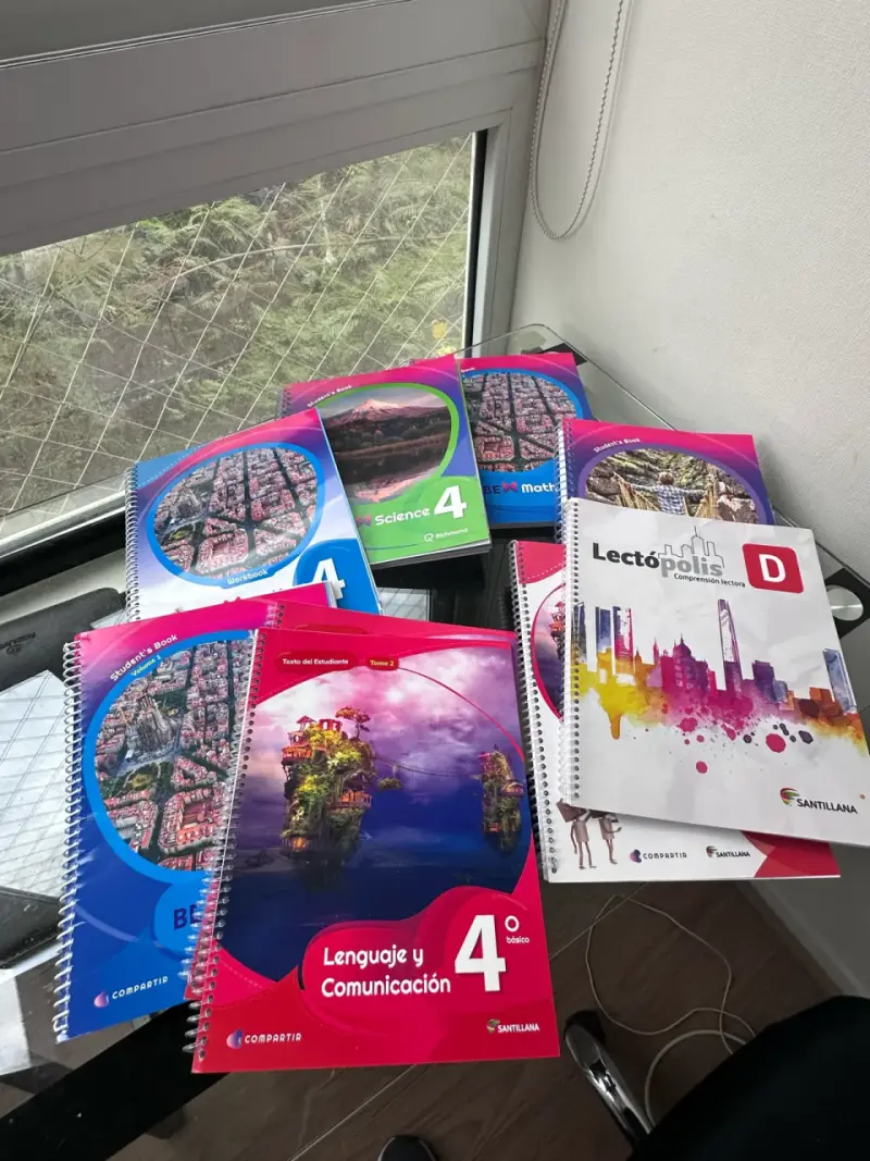 Set de libros escolares 4° básico Santillana y Richmond - 1