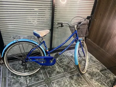 Bicicleta Oxford Cyclotour azul con canasto - miniatura 1