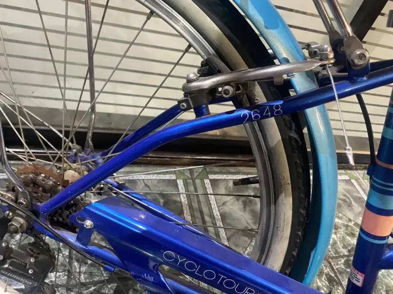 Bicicleta Oxford Cyclotour azul con canasto - 3