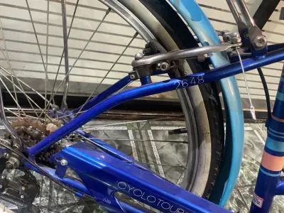 Bicicleta Oxford Cyclotour azul con canasto - miniatura 3