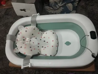 Tina plegable para bebé con cojín de estrellas - miniatura 2