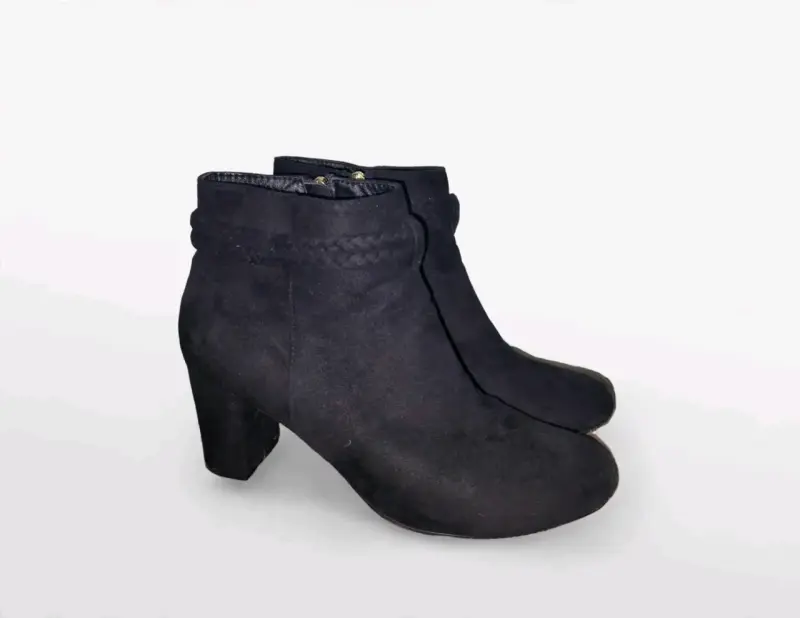 Botines de tacón negro