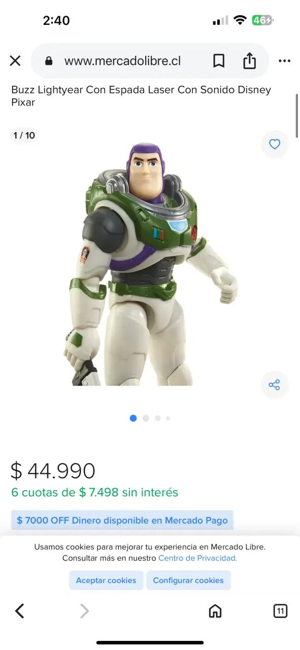 Figura Buzz Lightyear con Espada Láser y Sonidos - 2