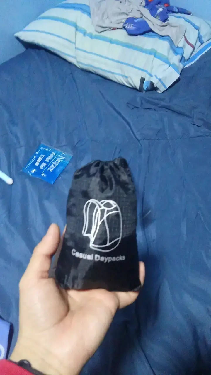 Mochila plegable Casual Daypacks negra