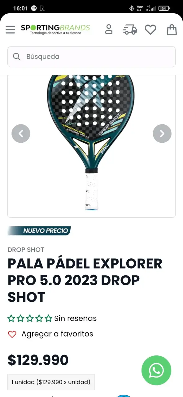 Pala de Pádel Drop Shot con Funda explorer pro 5.0 - 5