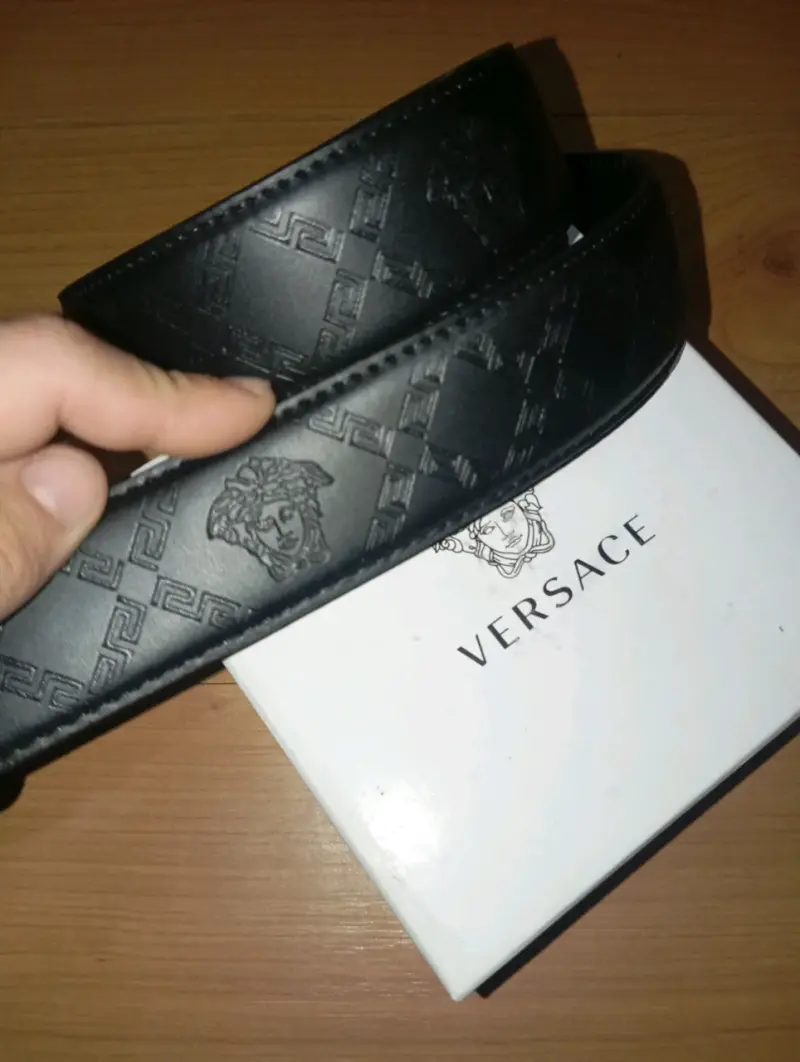 Cinturón de cuero negro Versace - 2
