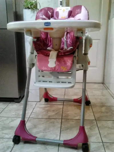 Silla de comer para bebé Chicco rosa con diseño de búho - miniatura 2