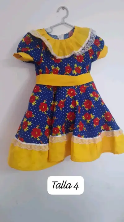 Vestido infantil colorido para 1 año - miniatura 3