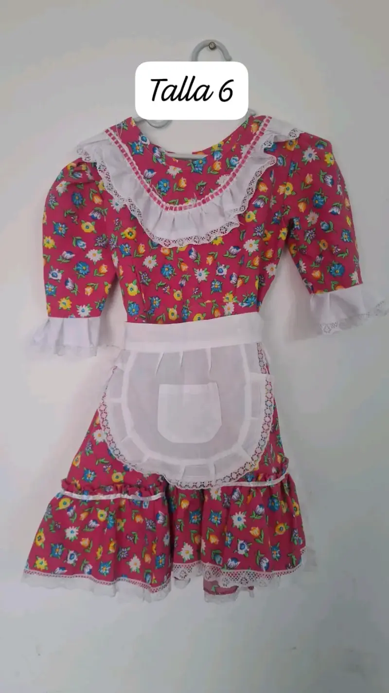 Vestido infantil colorido para 1 año - 5