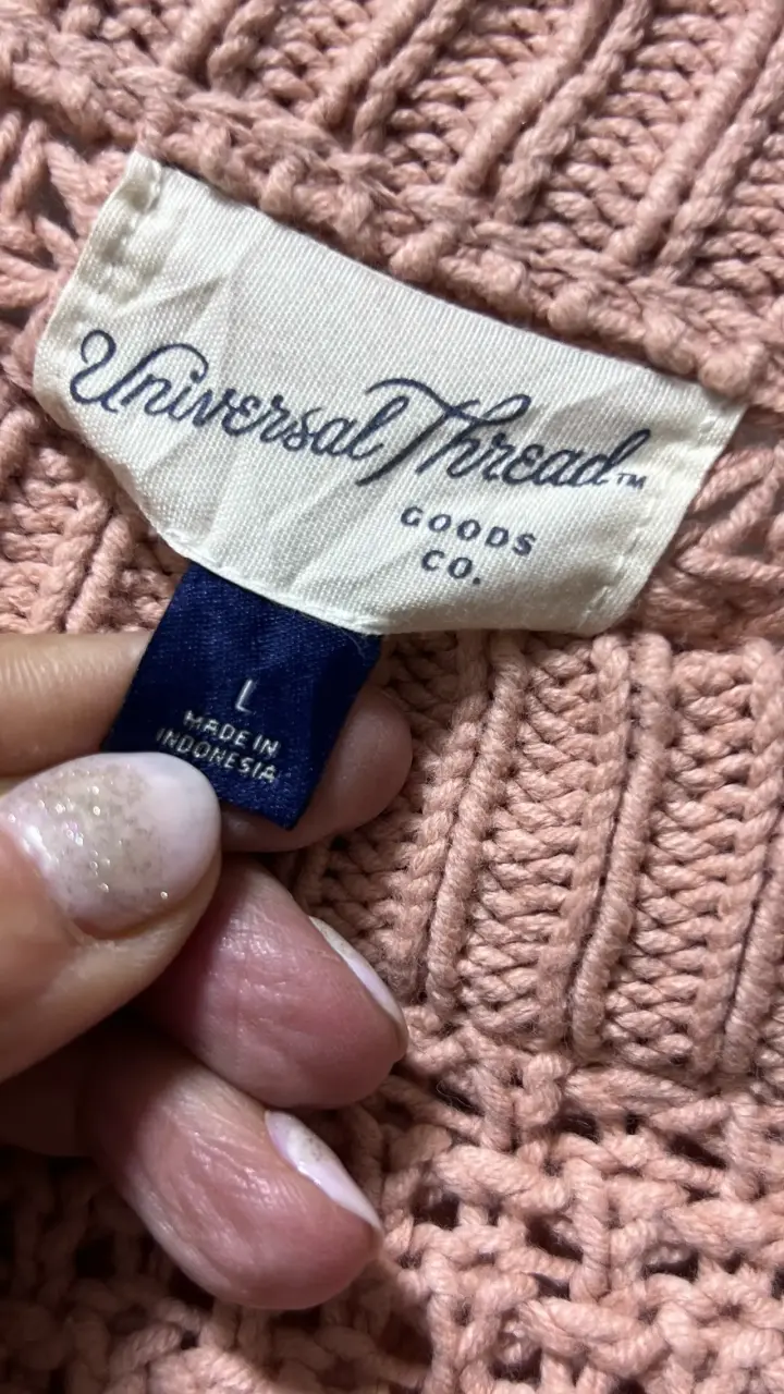 Suéter tejido rosa Universal Thread para mujer - 3