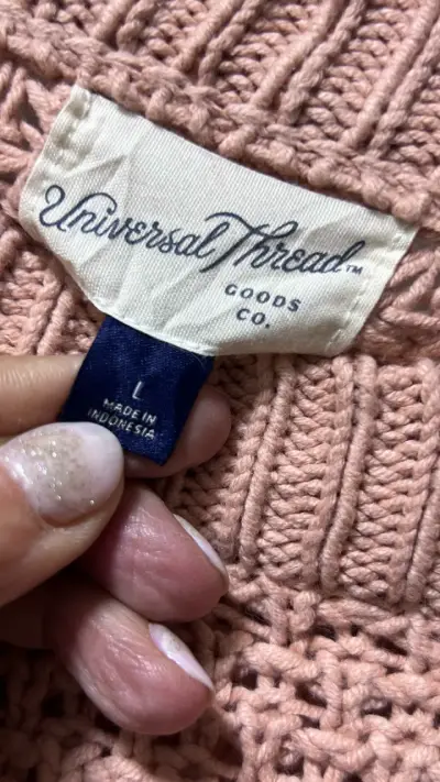 Suéter tejido rosa Universal Thread para mujer - miniatura 3