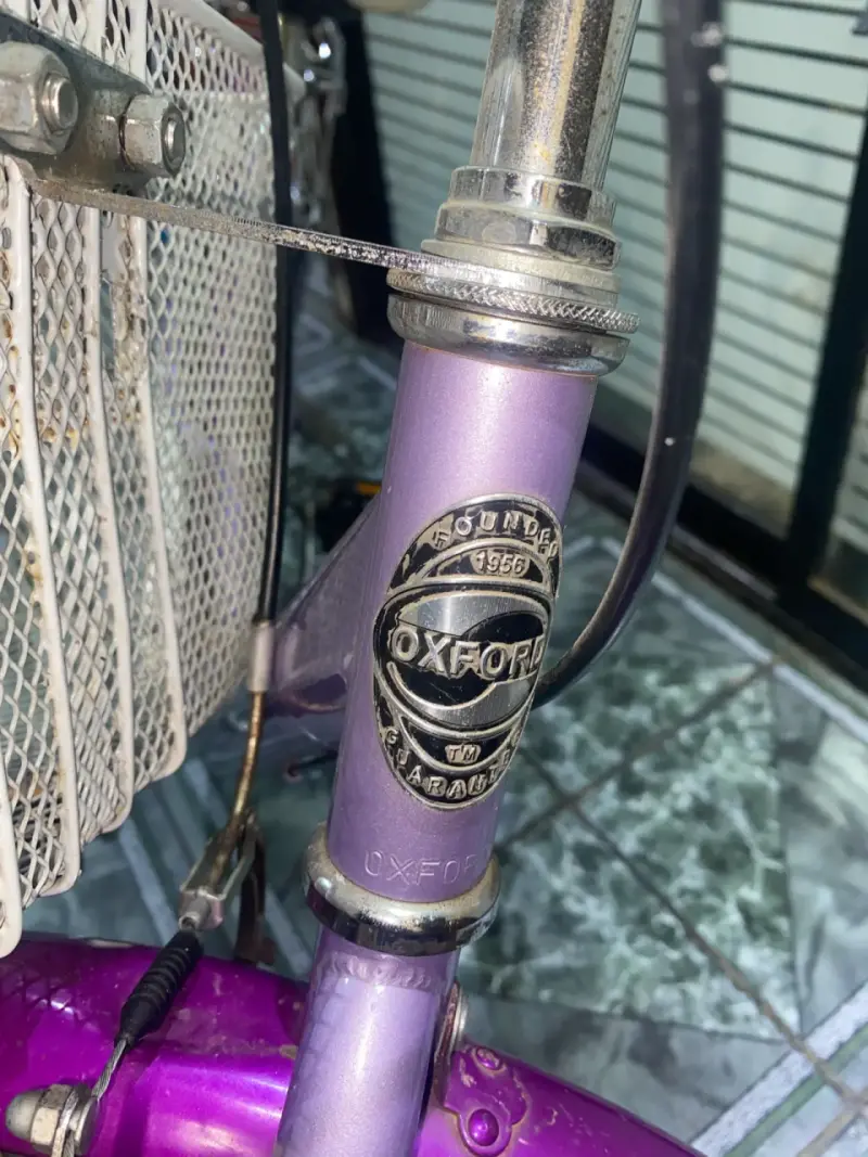 Bicicleta vintage Oxford morada con canasto - 4
