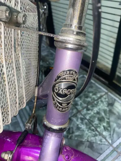 Bicicleta vintage Oxford morada con canasto - miniatura 4