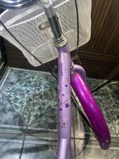 Bicicleta vintage Oxford morada con canasto - miniatura 6