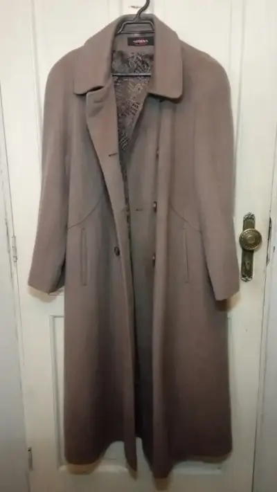 Abrigo de lana Alorna Forstmann beige - miniatura 1
