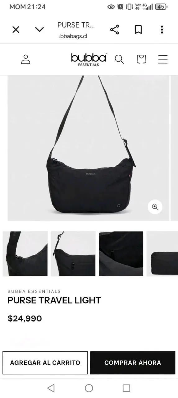 Bolso bandolera negro Bubba Essentials - 6