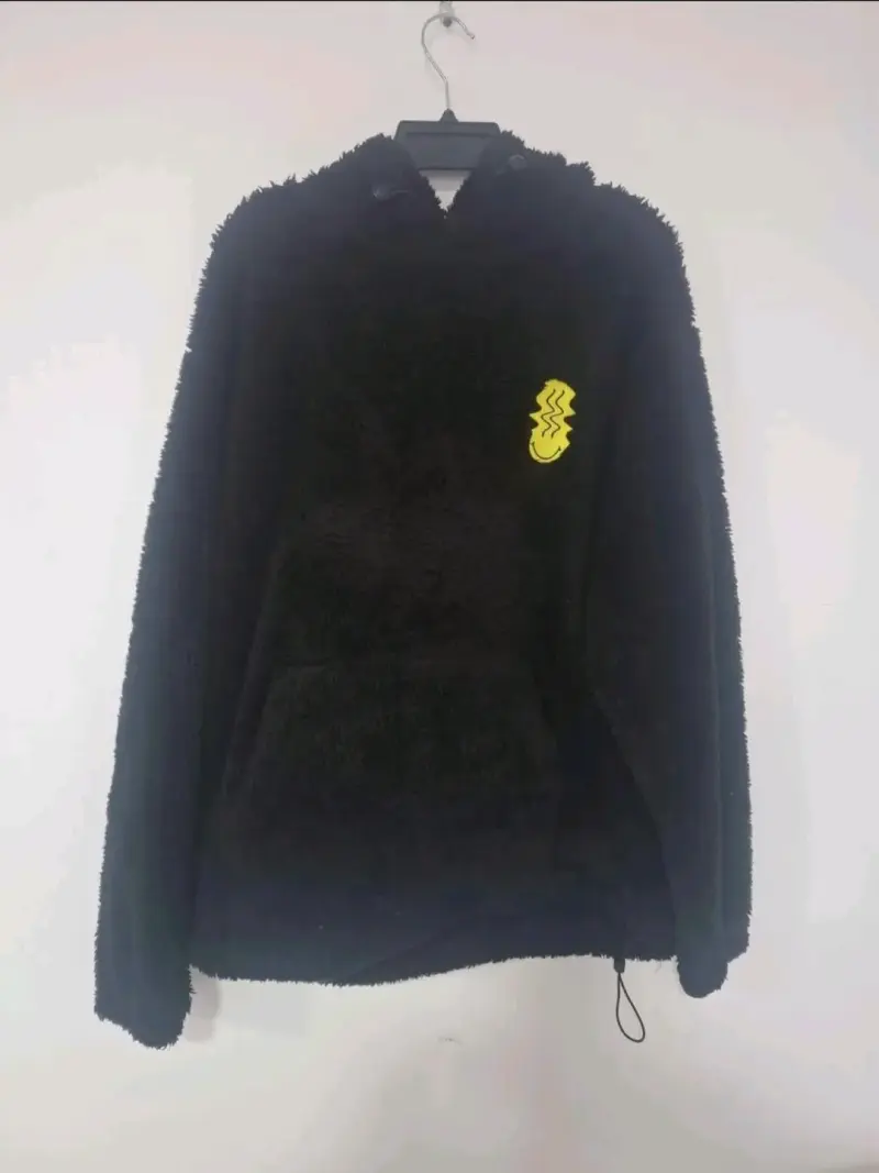 Polerón de felpa negro con capucha Smiley x H&M - 1